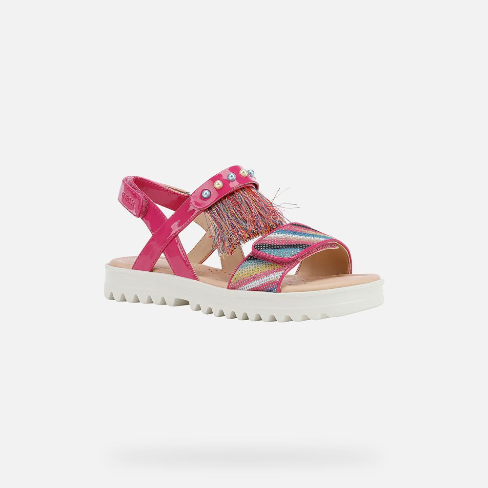 Geox Sandals Pink Coralie - Geox Girls Shoes - YQHWGV914